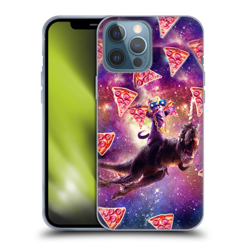 Random Galaxy Space Pizza Ride Thug Cat & Dinosaur Unicorn Soft Gel Case for Apple iPhone 13 Pro Max