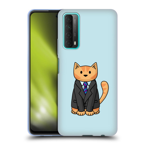 Beth Wilson Doodle Cats 2 Business Suit Soft Gel Case for Huawei P Smart (2021)