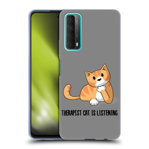 Beth Wilson Doodle Cats 2 Therapist Soft Gel Case for Huawei P Smart (2021)
