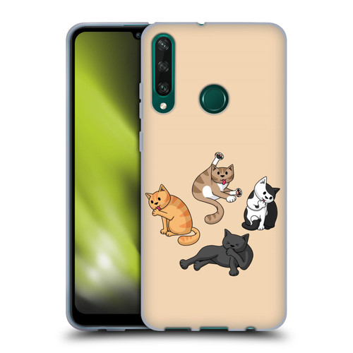Beth Wilson Doodle Cats 2 Washing Time Soft Gel Case for Huawei Y6p