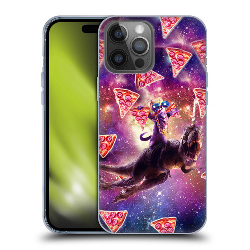 Random Galaxy Space Pizza Ride Thug Cat & Dinosaur Unicorn Soft Gel Case for Apple iPhone 14 Pro Max