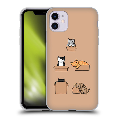 Beth Wilson Doodle Cats 2 Boxes Soft Gel Case for Apple iPhone 11