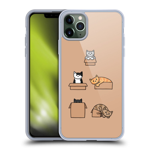 Beth Wilson Doodle Cats 2 Boxes Soft Gel Case for Apple iPhone 11 Pro Max