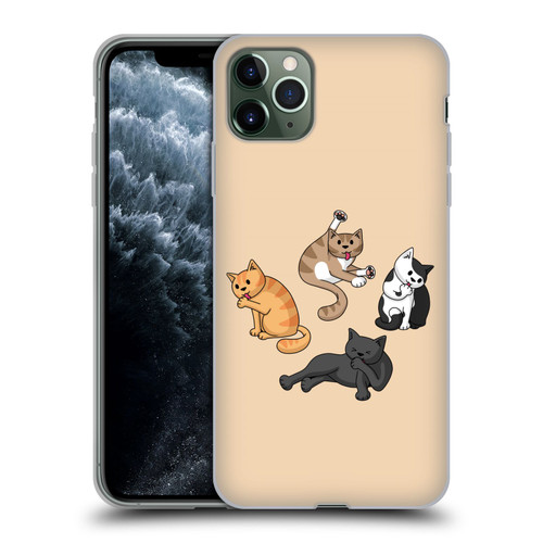 Beth Wilson Doodle Cats 2 Washing Time Soft Gel Case for Apple iPhone 11 Pro Max