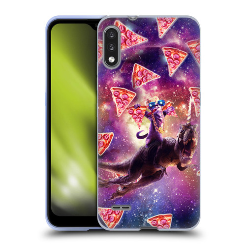 Random Galaxy Space Pizza Ride Thug Cat & Dinosaur Unicorn Soft Gel Case for LG K22