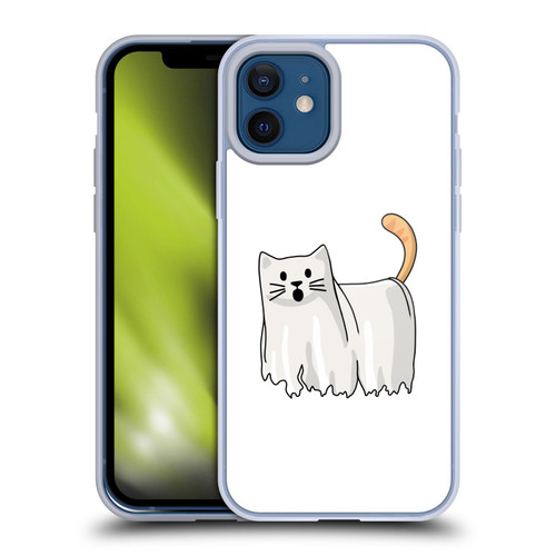 Beth Wilson Doodle Cats 2 Halloween Ghost Soft Gel Case for Apple iPhone 12 / iPhone 12 Pro