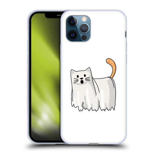Beth Wilson Doodle Cats 2 Halloween Ghost Soft Gel Case for Apple iPhone 12 / iPhone 12 Pro