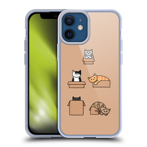Beth Wilson Doodle Cats 2 Boxes Soft Gel Case for Apple iPhone 12 Mini