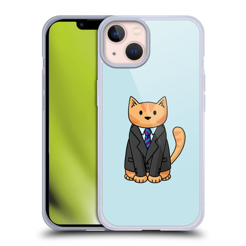 Beth Wilson Doodle Cats 2 Business Suit Soft Gel Case for Apple iPhone 13