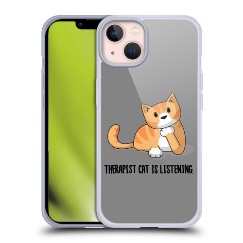 Beth Wilson Doodle Cats 2 Therapist Soft Gel Case for Apple iPhone 13