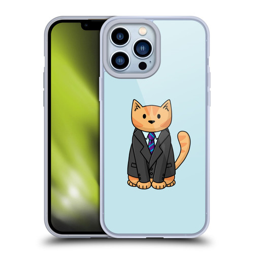Beth Wilson Doodle Cats 2 Business Suit Soft Gel Case for Apple iPhone 13 Pro Max