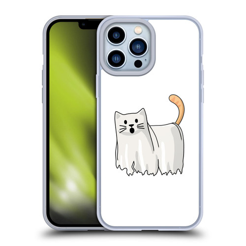 Beth Wilson Doodle Cats 2 Halloween Ghost Soft Gel Case for Apple iPhone 13 Pro Max