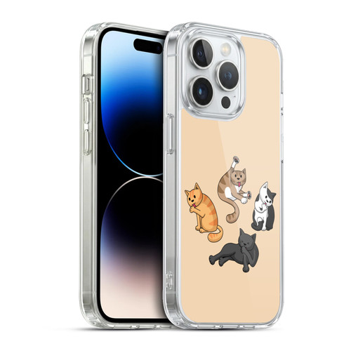 Beth Wilson Doodle Cats 2 Washing Time Soft Gel Case for Apple iPhone 13 Pro & MagSafe