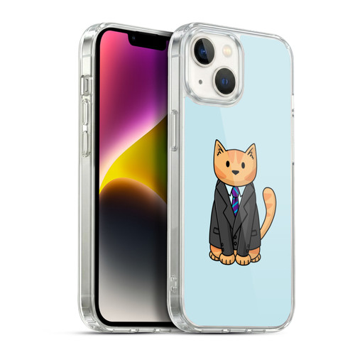 Beth Wilson Doodle Cats 2 Business Suit Soft Gel Case for Apple iPhone 14