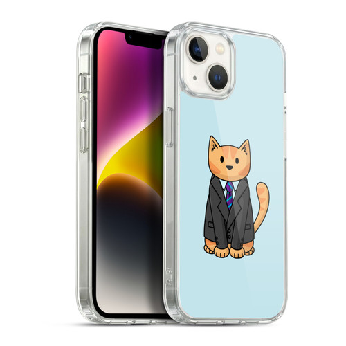 Beth Wilson Doodle Cats 2 Business Suit Soft Gel Case for Apple iPhone 14 Plus & MagSafe