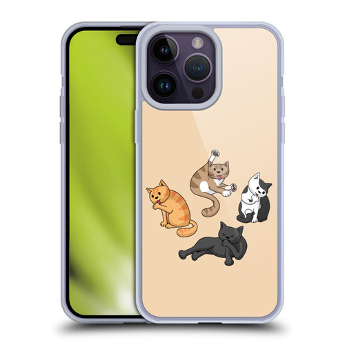 Beth Wilson Doodle Cats 2 Washing Time Soft Gel Case for Apple iPhone 14 Pro Max