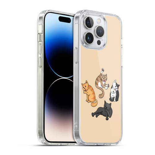 Beth Wilson Doodle Cats 2 Washing Time Soft Gel Case for Apple iPhone 14 Pro Max & MagSafe