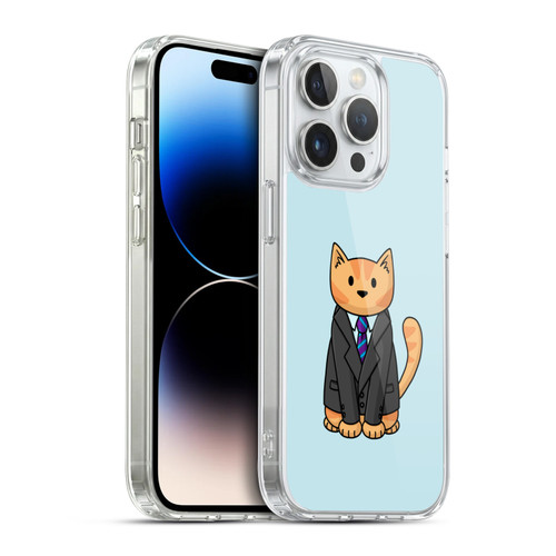 Beth Wilson Doodle Cats 2 Business Suit Soft Gel Case for Apple iPhone 14 Pro & MagSafe