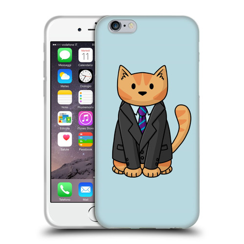 Beth Wilson Doodle Cats 2 Business Suit Soft Gel Case for Apple iPhone 6 / iPhone 6s
