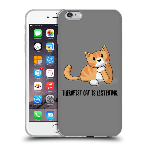 Beth Wilson Doodle Cats 2 Therapist Soft Gel Case for Apple iPhone 6 Plus / iPhone 6s Plus