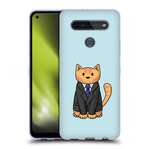 Beth Wilson Doodle Cats 2 Business Suit Soft Gel Case for LG K51S