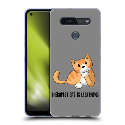 Beth Wilson Doodle Cats 2 Therapist Soft Gel Case for LG K51S