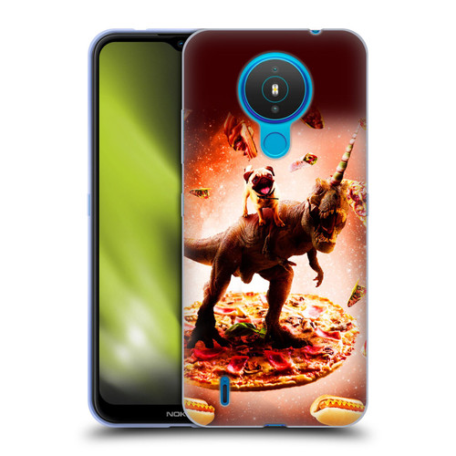 Random Galaxy Space Pizza Ride Pug & Dinosaur Unicorn Soft Gel Case for Nokia 1.4