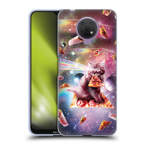 Random Galaxy Space Pizza Ride Outer Space Lazer Cat Soft Gel Case for Nokia G10