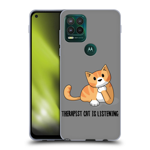 Beth Wilson Doodle Cats 2 Therapist Soft Gel Case for Motorola Moto G Stylus 5G 2021
