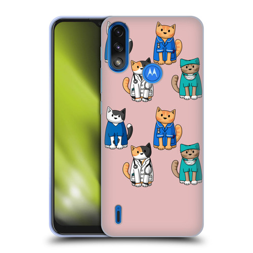 Beth Wilson Doodle Cats 2 Professionals Soft Gel Case for Motorola Moto E7 Power / Moto E7i Power