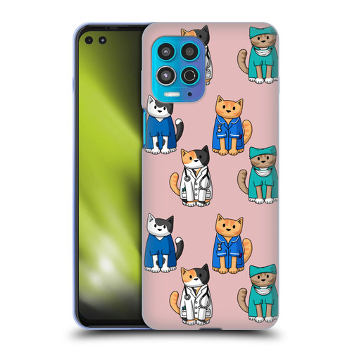 Beth Wilson Doodle Cats 2 Professionals Soft Gel Case for Motorola Moto G100