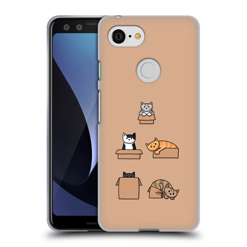 Beth Wilson Doodle Cats 2 Boxes Soft Gel Case for Google Pixel 3