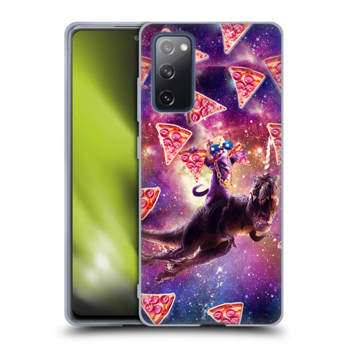 Random Galaxy Space Pizza Ride Thug Cat & Dinosaur Unicorn Soft Gel Case for Samsung Galaxy S20 FE / 5G