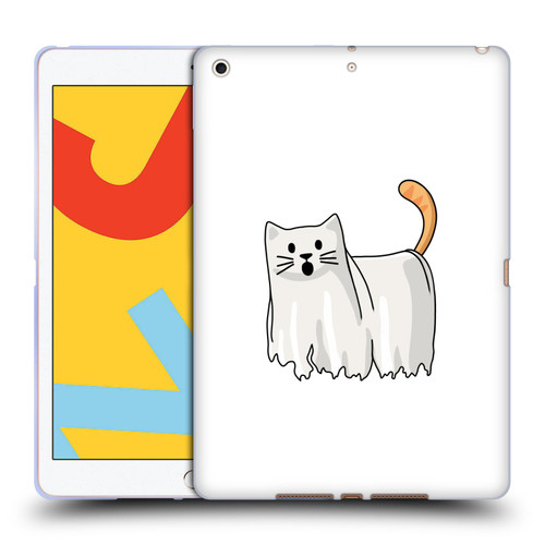 Beth Wilson Doodle Cats 2 Halloween Ghost Soft Gel Case for Apple iPad 10.2 2019/2020/2021