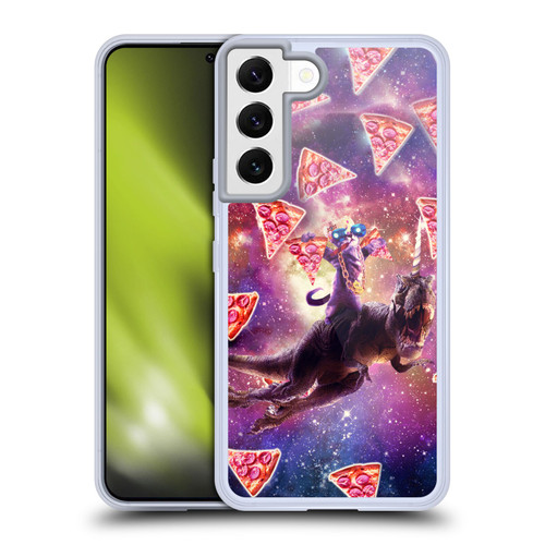 Random Galaxy Space Pizza Ride Thug Cat & Dinosaur Unicorn Soft Gel Case for Samsung Galaxy S22 5G