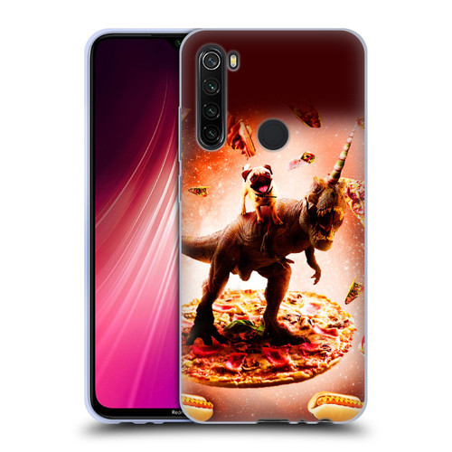 Random Galaxy Space Pizza Ride Pug & Dinosaur Unicorn Soft Gel Case for Xiaomi Redmi Note 8T