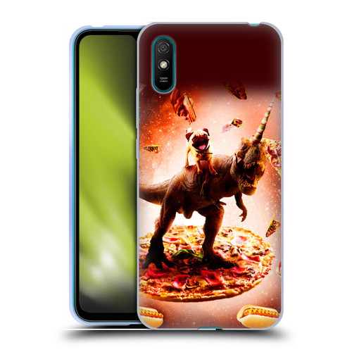 Random Galaxy Space Pizza Ride Pug & Dinosaur Unicorn Soft Gel Case for Xiaomi Redmi 9A / Redmi 9AT