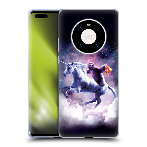 Random Galaxy Space Unicorn Ride Pizza Sloth Soft Gel Case for Huawei Mate 40 Pro 5G