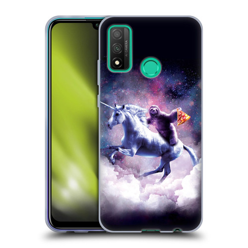 Random Galaxy Space Unicorn Ride Pizza Sloth Soft Gel Case for Huawei P Smart (2020)