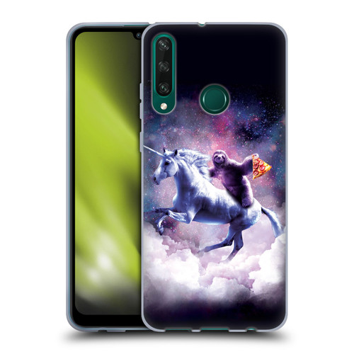 Random Galaxy Space Unicorn Ride Pizza Sloth Soft Gel Case for Huawei Y6p