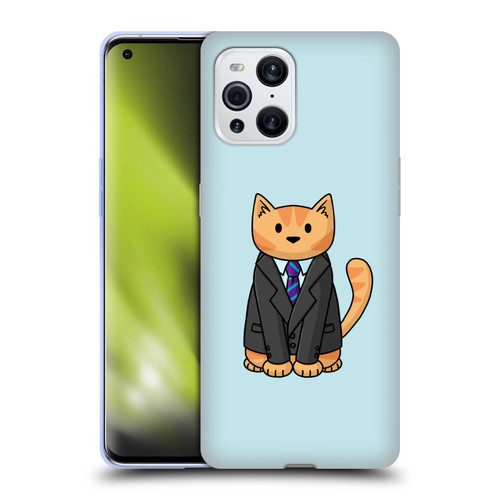 Beth Wilson Doodle Cats 2 Business Suit Soft Gel Case for OPPO Find X3 / Pro