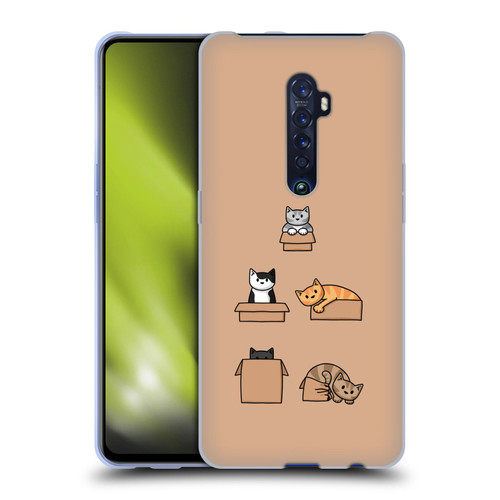 Beth Wilson Doodle Cats 2 Boxes Soft Gel Case for OPPO Reno 2