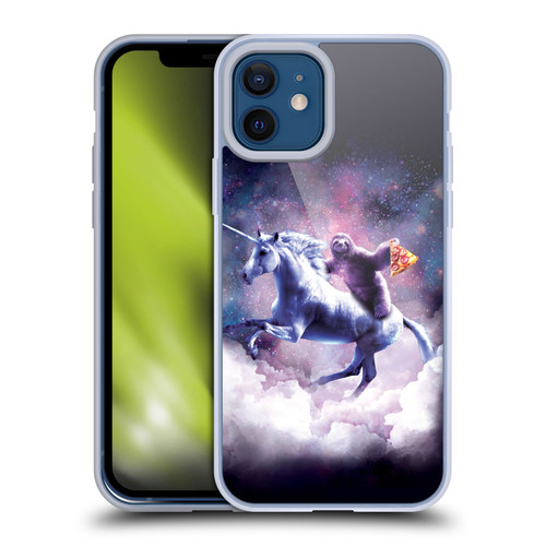Random Galaxy Space Unicorn Ride Pizza Sloth Soft Gel Case for Apple iPhone 12 / iPhone 12 Pro