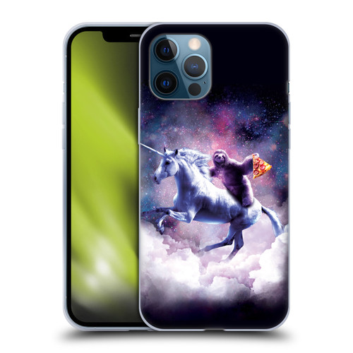 Random Galaxy Space Unicorn Ride Pizza Sloth Soft Gel Case for Apple iPhone 12 Pro Max