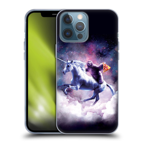 Random Galaxy Space Unicorn Ride Pizza Sloth Soft Gel Case for Apple iPhone 13 Pro Max