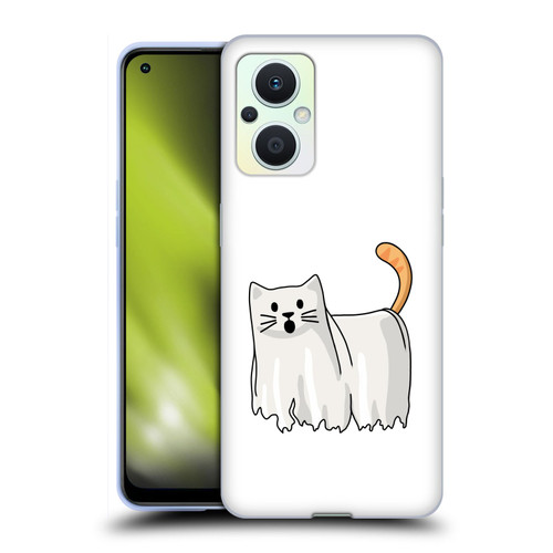 Beth Wilson Doodle Cats 2 Halloween Ghost Soft Gel Case for OPPO Reno8 Lite