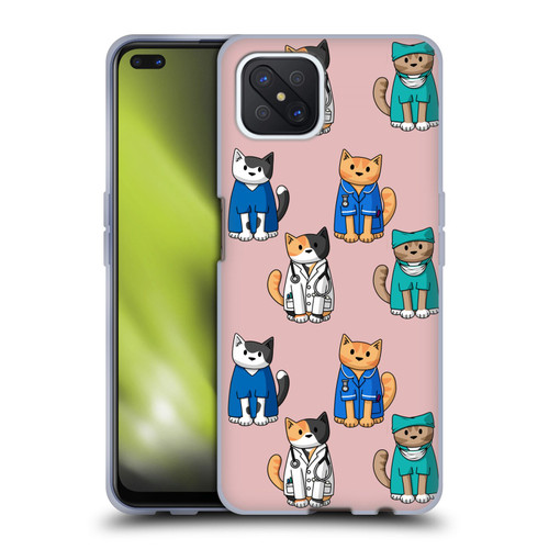 Beth Wilson Doodle Cats 2 Professionals Soft Gel Case for OPPO Reno4 Z 5G