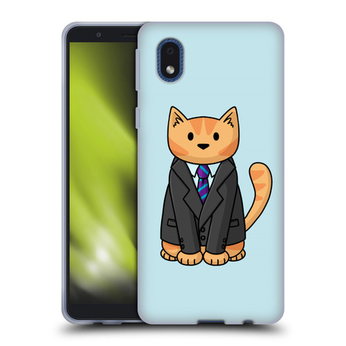 Beth Wilson Doodle Cats 2 Business Suit Soft Gel Case for Samsung Galaxy A01 Core (2020)