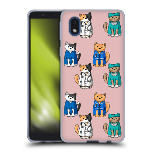Beth Wilson Doodle Cats 2 Professionals Soft Gel Case for Samsung Galaxy A01 Core (2020)