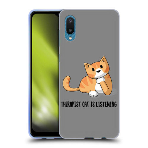Beth Wilson Doodle Cats 2 Therapist Soft Gel Case for Samsung Galaxy A02/M02 (2021)